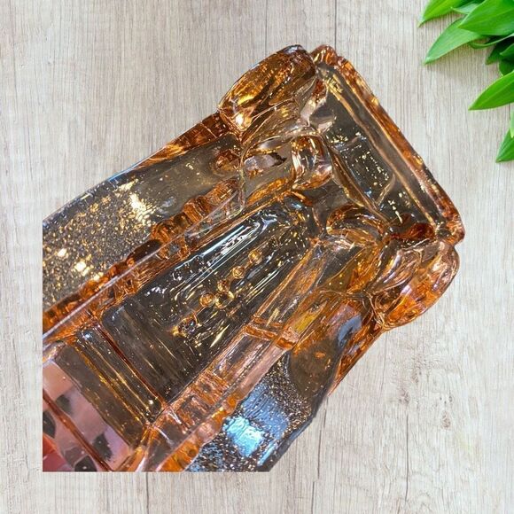 Vintage Mercedes-Benz Glass Paperweight Pink Amber - Picture 12 of 13